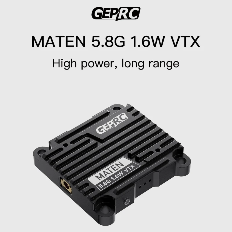 

GEPRC MATEN 5.8G 1.6W 72CH VTX Stable Signal FPV Drone Video Transmitter With OSD Parameter Setting