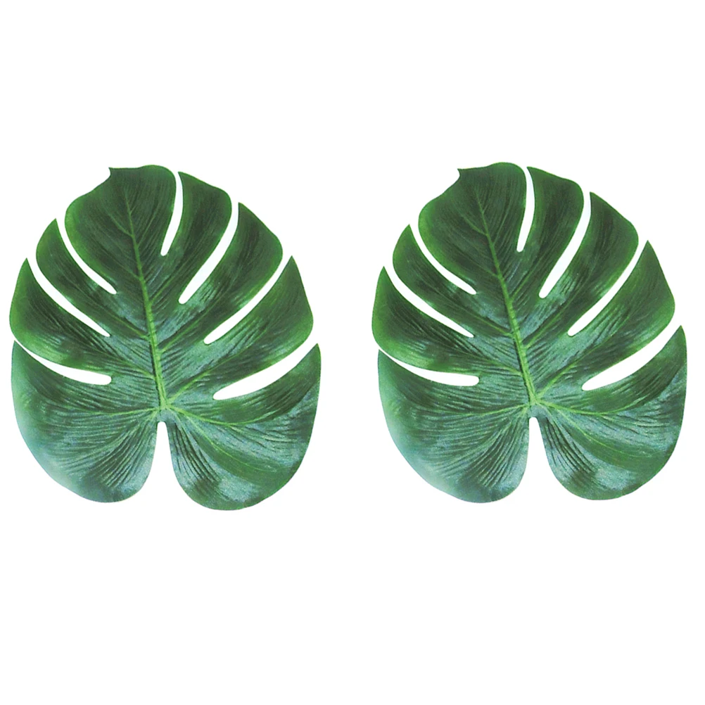 

2 pcs Artificial Plant Lifelike Turtle Leaves for Home Party Store Decoration Flower Arrangement Accessories Realistic Fake