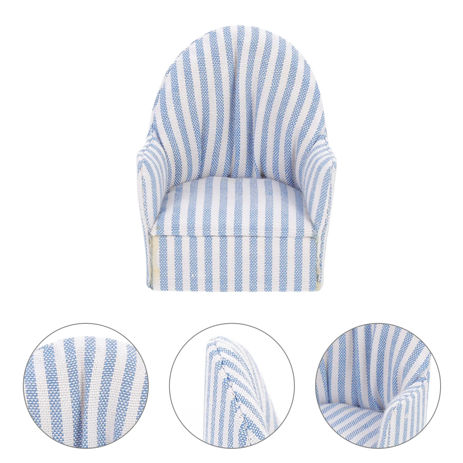 

Миниатюрный диван-украшение для дома, компактный диван в полоску, реалистичный дизайн, реалистичная мини-мебель, декор, реквизит для фото