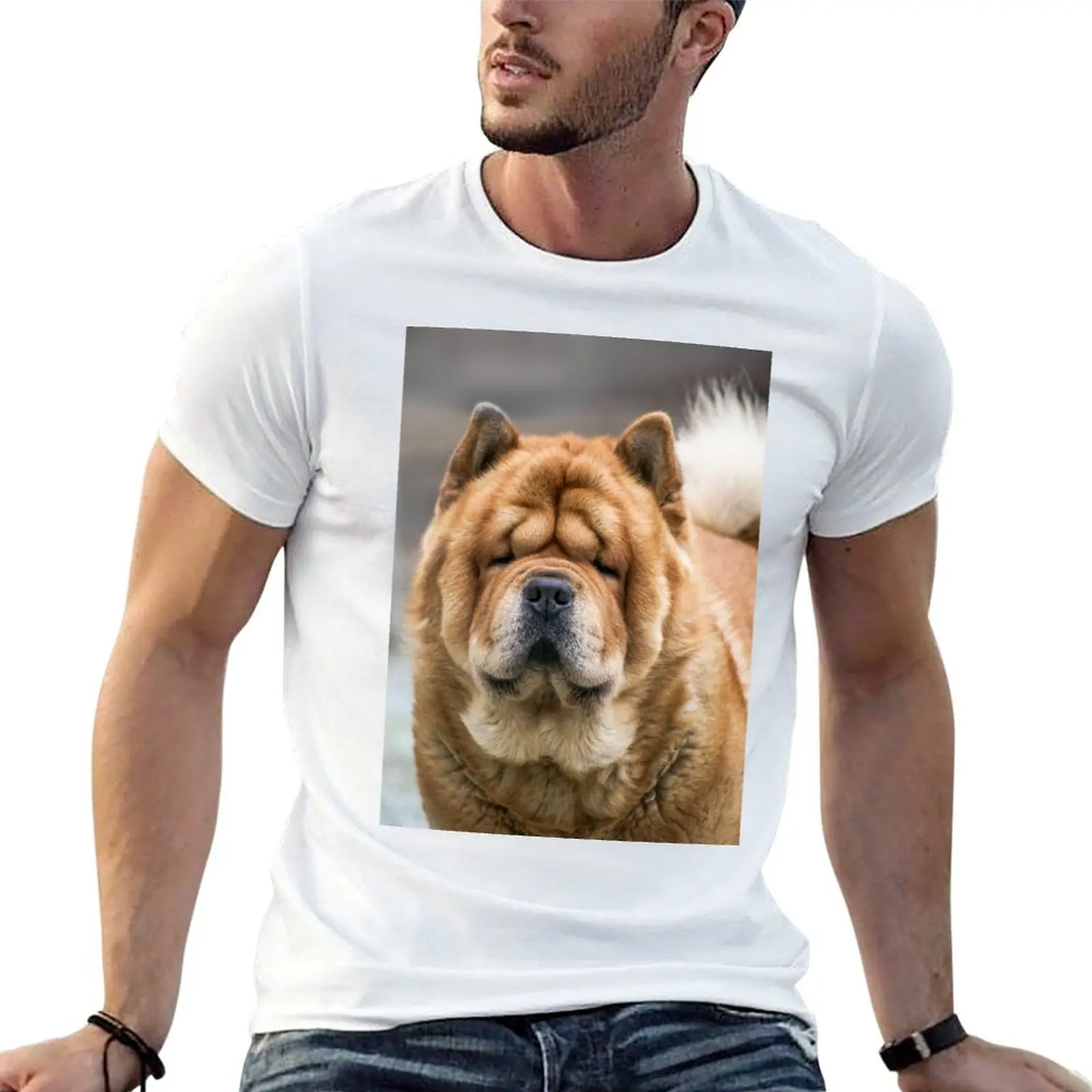

Chow-Chow portrait T-Shirt man t shirts for men cotton t shirts man 100% man t shirt heavy cotton T-shirt