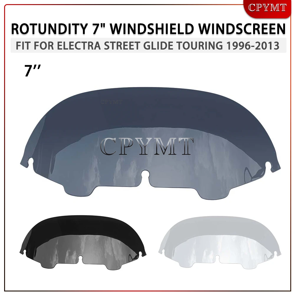 

Motorcycle Rotundity 7" Windshield Fairing Windscreen Cover fit For Harley Electra Street Glide Touring 1996-2013