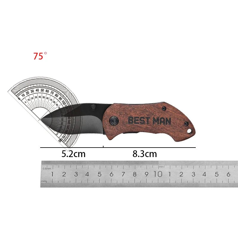 1pc Stainless steel outdoor folding knife，Portable EDC Pocket Knife，Multi -purpose fruit knife and cutting knife