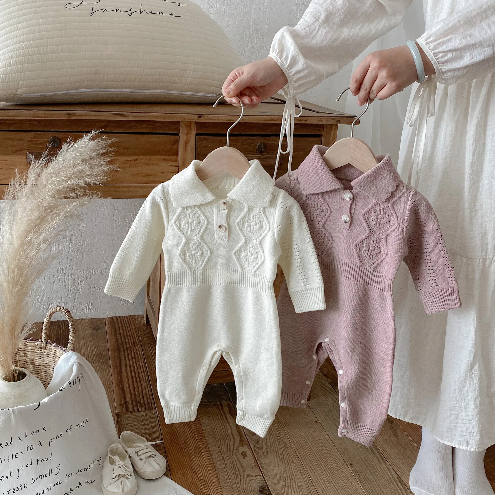 

Autumn Baby Clothes 0-3Y Infant Boys Rompers Toddler Girls Jumpsuits Boys Knitwear Toddler Outfit