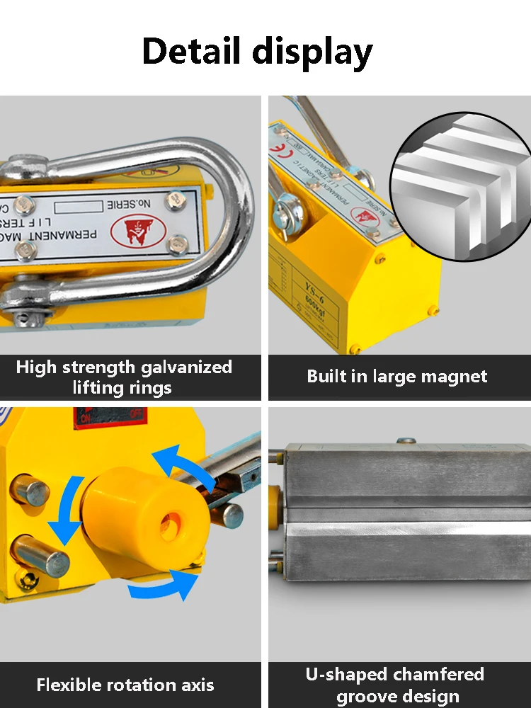 Electromagnetic Suction Cup Magnetic Lifting Tool Overhead Metal Lifting Magnet 600KG Magnet Overhead Crane