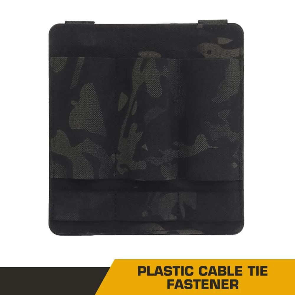 Tactical Elastic Plastic Cable Tie Fastener Holder Cable Tie Storage Panel Molle Mount for Hunting Airsoft Vest FCPC Plate Carri
