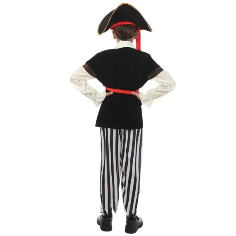Children's Cosplay Clothing Hat Eye Mask Jack Pirate Captain Boys and Girls Party Performance Sets No Weapon