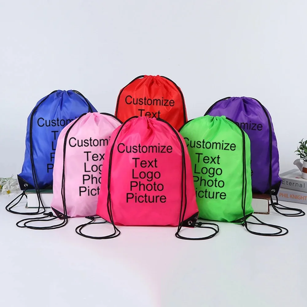 Custom Drawstring Backpack Bag Printing Logo Wholesale Schoolbag Promotional Outdoor Casual Gym Sport Waterproof Football Bag