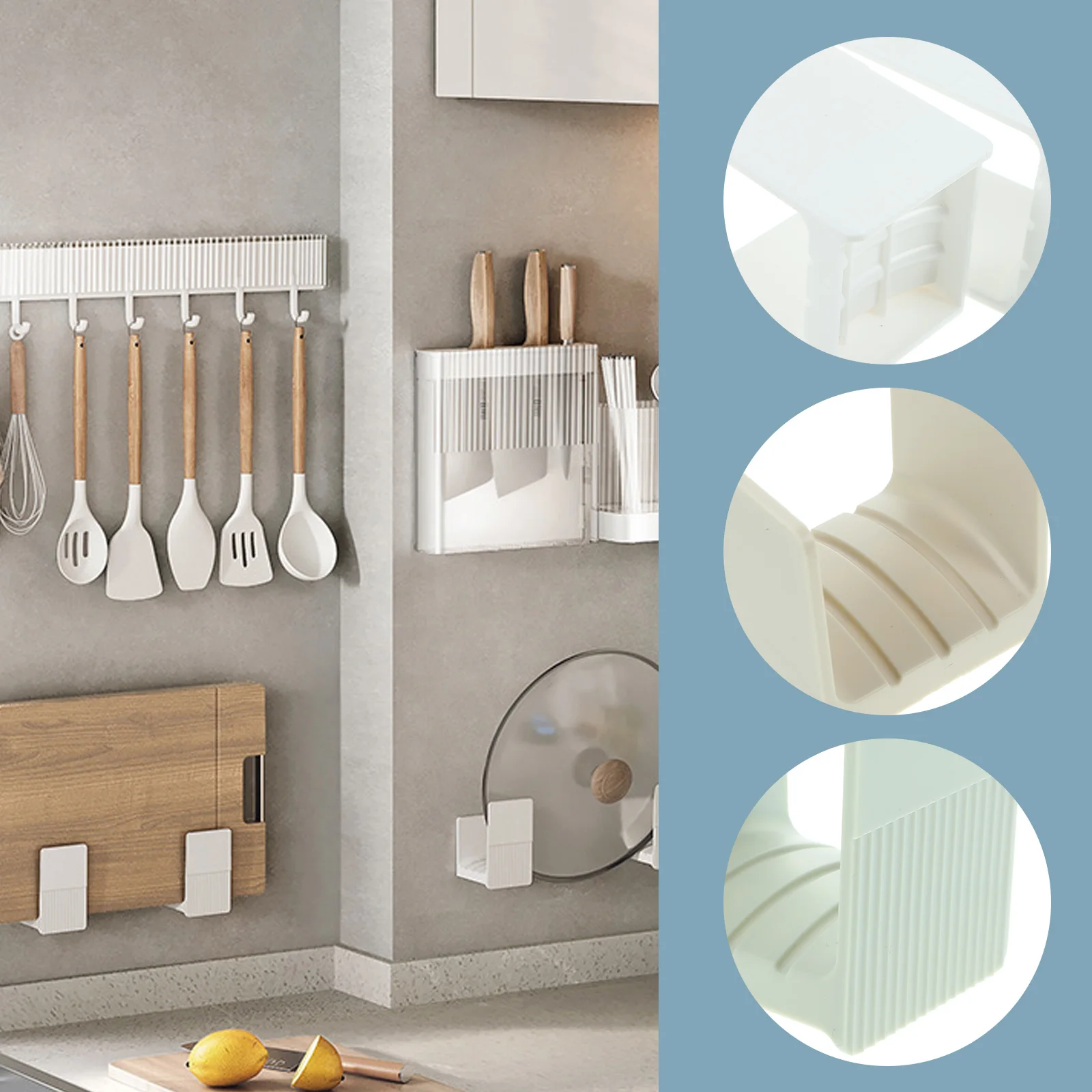

3pcs Shelf Punch Punch Free Pot Holder Free Rack Kitchen Supply Holder For St Folding Pot Lid ganizer Pan Lid Storage Plastic