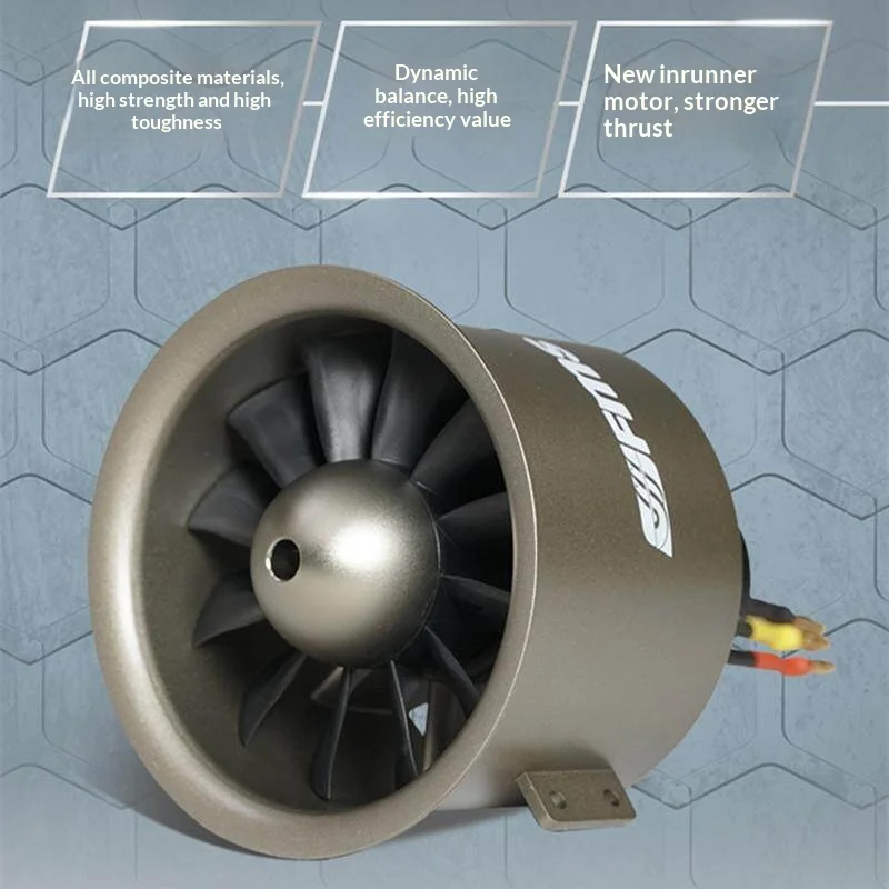 

FMS 80MM 12 Blade Metal EDF Pro Power System 6S Inrunner Motor Reinforced Version Fixed Wing RC Airplane Model Accessory