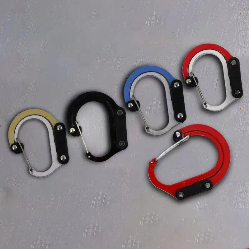 

Hybrid Gear Clip - Carabiner Rotating Hook Clip Non-Locking Strong Clips For Camping Fishing Hiking Travel Backpack Out