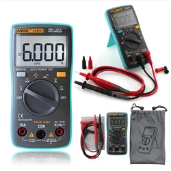 AN8001 Digital Multimeter LCD Display 6000Counts Backlight AC/DC Ammeter Voltmeter inductance meter Transistor Current Tester