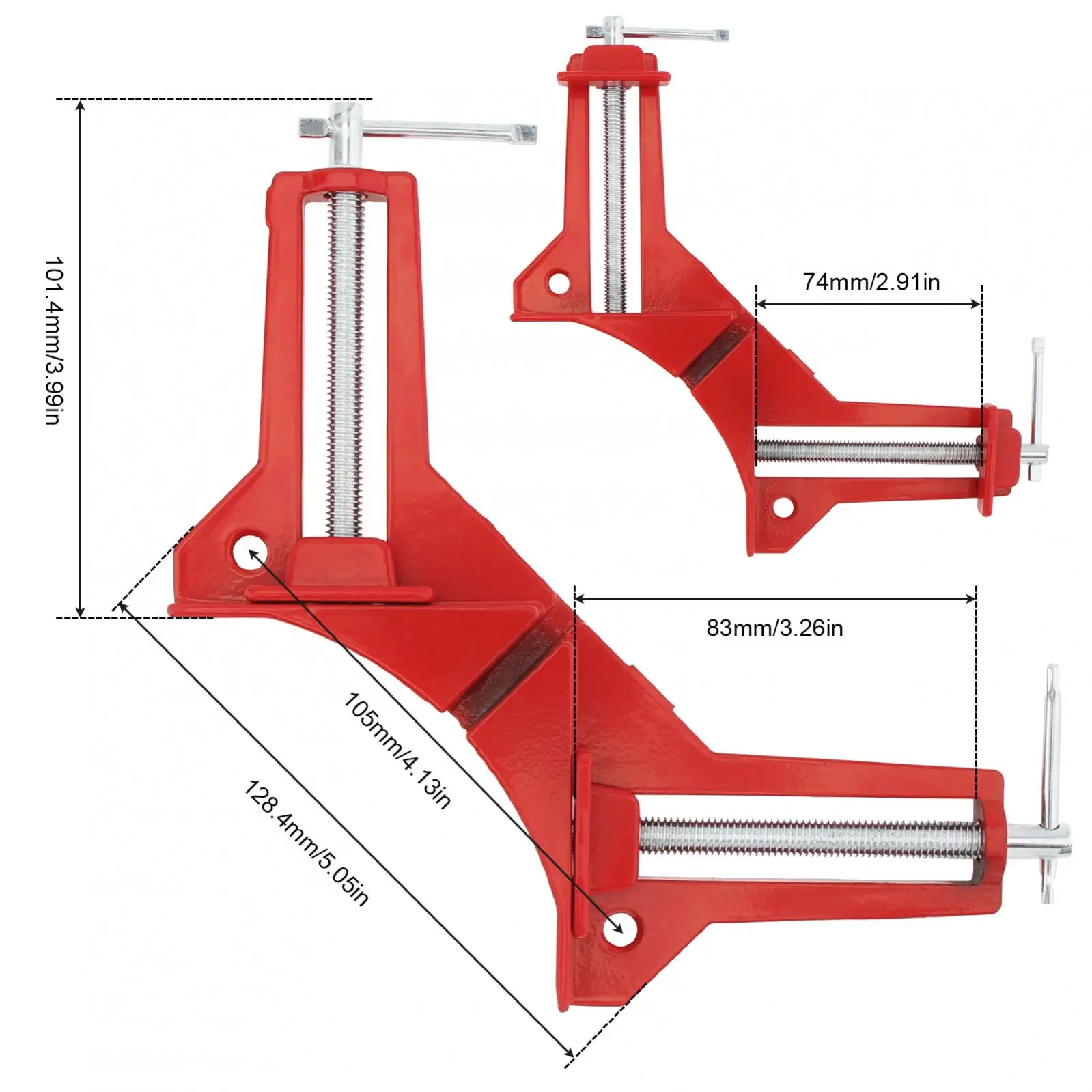 4pcs 90 Degree Woodworking Corner Clamps Right Angle Clamp for Picture Frames Glass Holder Hand Tools