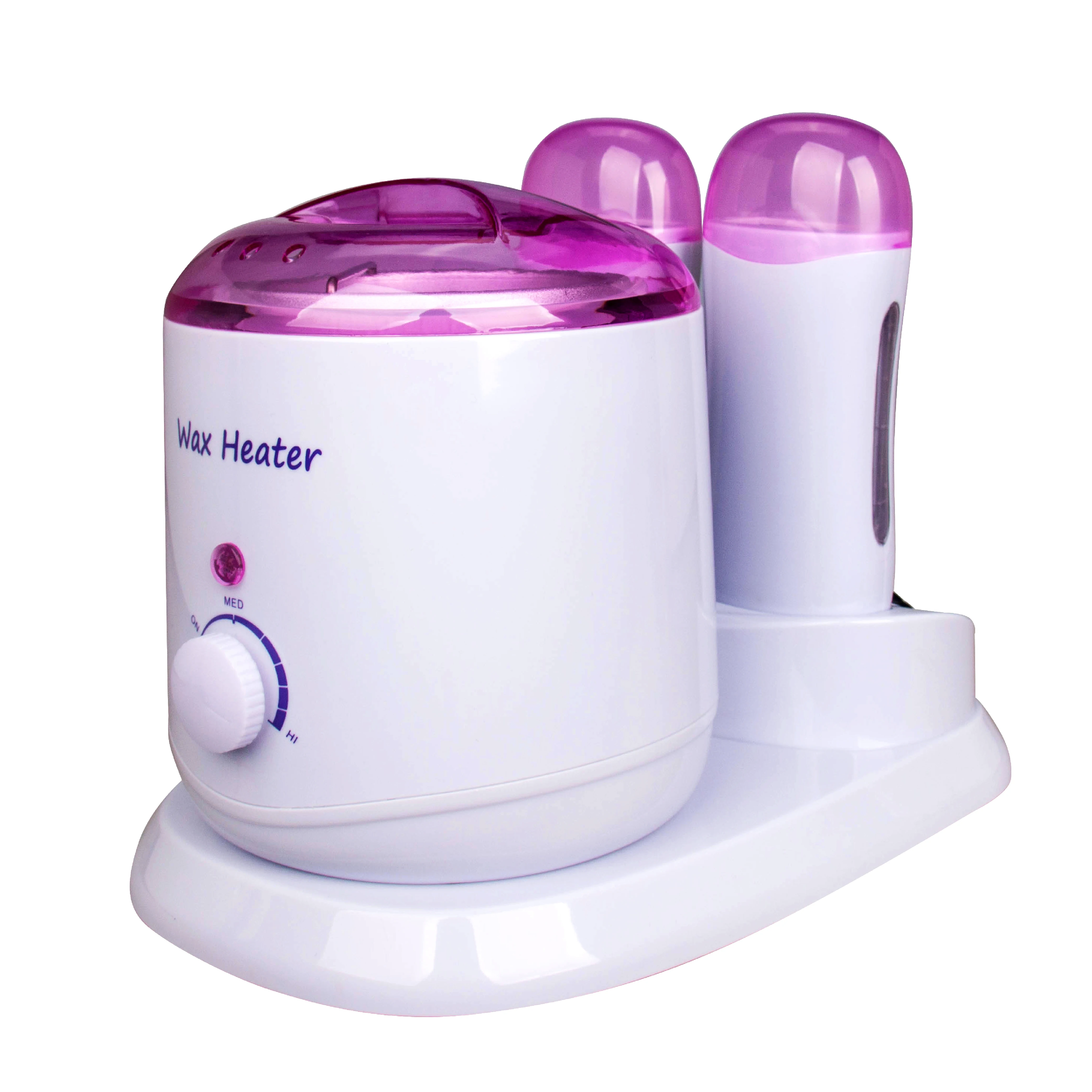 Hard Wax Heater Kit Hair Removal Wax Warmer Set 2 in 1 With 2 Roll on Wax Strips Machine for  Whole Body Beauty Salons Equipment