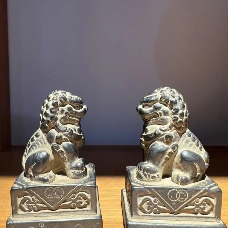 Posągi Foo Dogs para Bluestone Feng Shui posągi lwa stróża jednorożca para ozdób