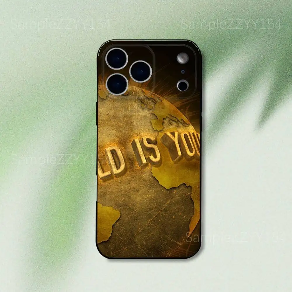 Scarfaces The World Is Yours حافظة هاتف آيفون 17,16,15,14,13,12,Pro,Max,Plus,E,SE4,Air,Mini Black Soft Funda