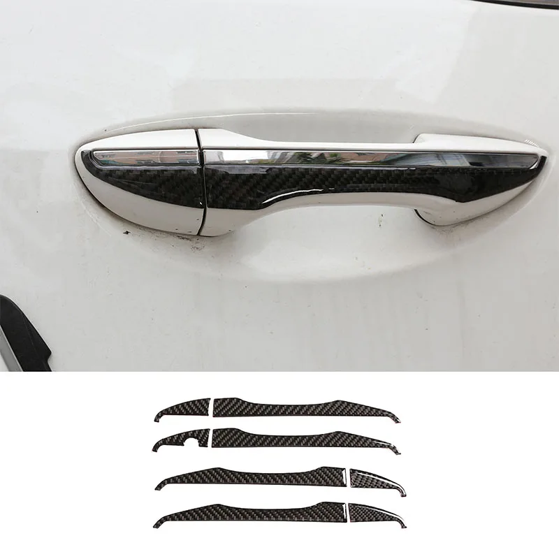 

For Toyota Corolla 2014-2018 Soft Carbon Fiber Car Door Handle Decorative Sticker Door Handle Protection Accessories