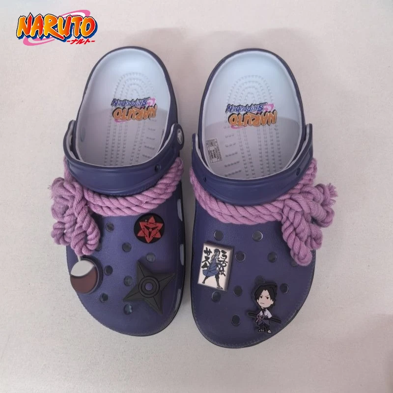 Naruto nuevos zapatos de cueva Anime hogar ocio cómodas sandalias antideslizantes dibujos animados viajes al aire libre playa pareja zapatilla regalo de vacaciones
