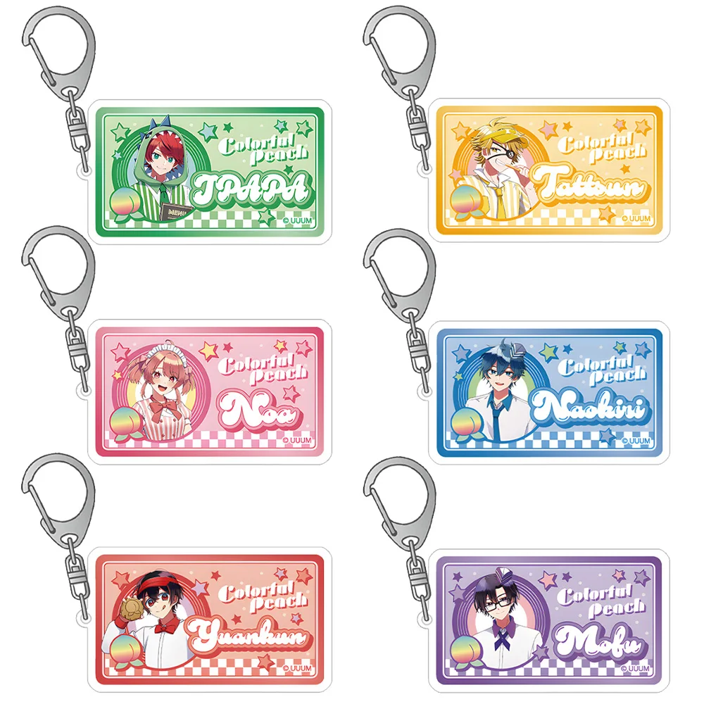 MiniWorld VTuber Colorful Peach JPAPA Noa Tattsun Yuankun Siva DNQ Uri Eto Hiro Naokiri Mofu Acrylic keychain Anime Bag pendant