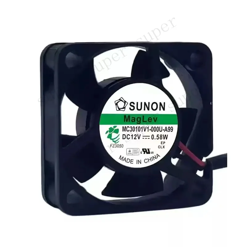 Original For SUNON MagLev MC30101V1-000U-A99 12V 0.58W 3010 30mm 3cm 2Pin Ultra Quiet 3D Printer Extruder Mini Micro Cooling Fan