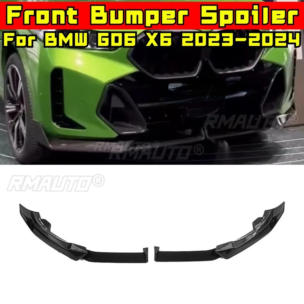

4PCS Car Front Bumper Spoiler Lip Diffuser Modification Part For BMW G06 X6 2023-2024 Bumper Guard Protector Cover Accessories