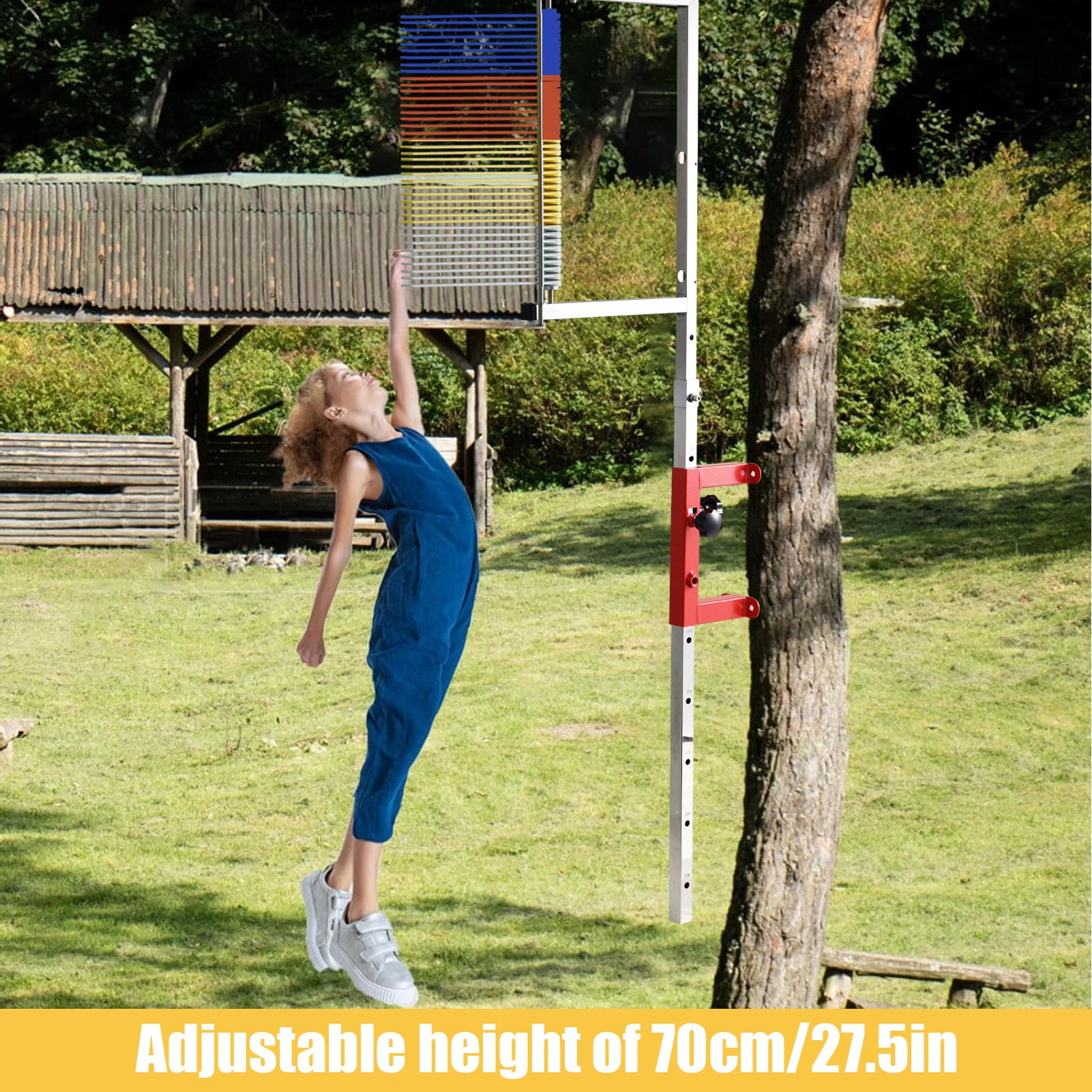 Testador de salto vertical, treinadores de salto alto, altura ajustável de 3,9-1,5 pés, desafiador vertical montado na parede, auxílio para treinamento de vôlei