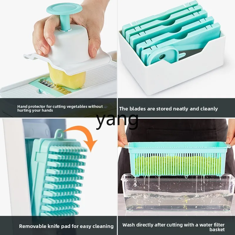 LMM multifunctional potato shredded artifact thick and thin silk household kitchen cutting vegetables radish bean grater