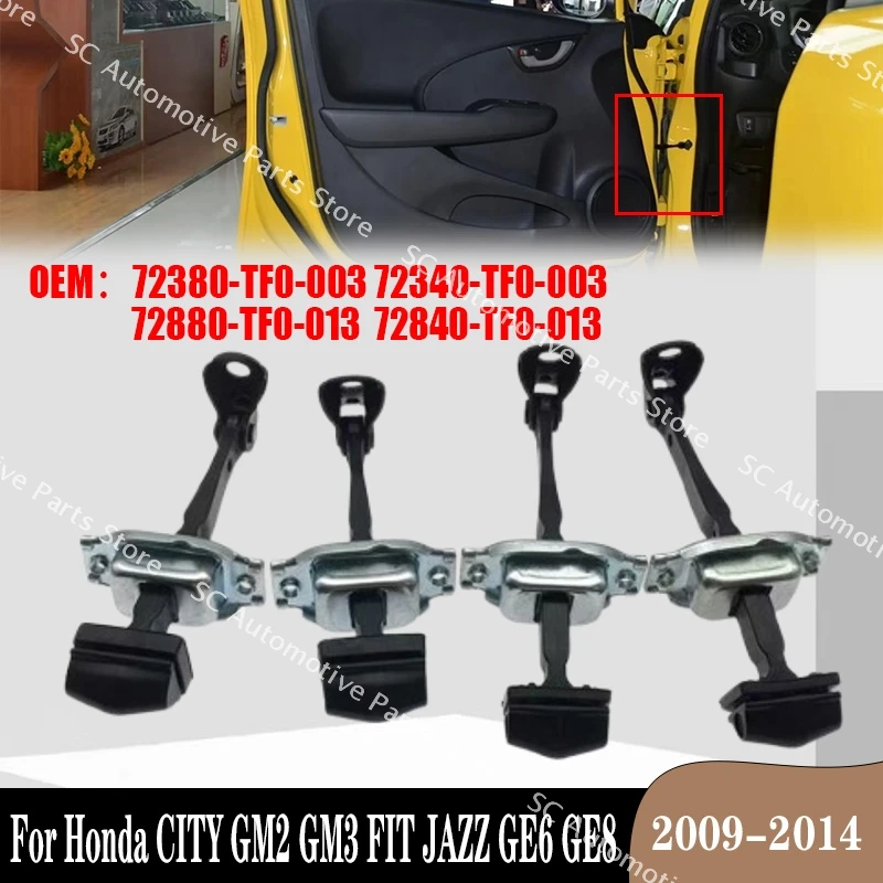 Front Rear Left Right Car Door Stopper Check Strap Door Checker For Honda CITY 2009-2014 GM2 GM3 FIT JAZZ 2009-2014 GE6 GE8