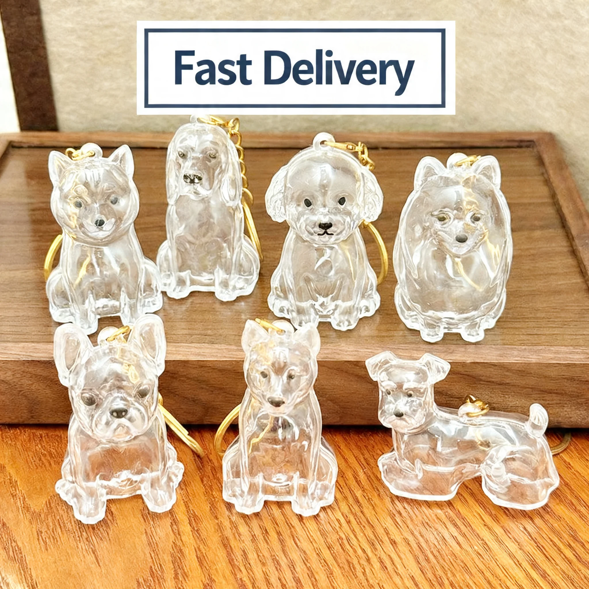 Transparent Cute Dog Hair Storage Keychain Pet Fur Keepsake Capsule Bag Pendant Decor Souvenir Collection Gift Memorial Jewelry