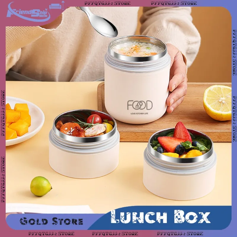 Thermal Lunch Box Stainless Steel Leak-Proof Food Portable Thermal Jar Insulated Soup Cup High-capacity Bento Thermos Containers