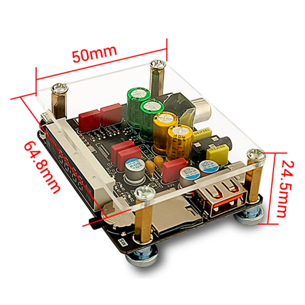 ZK-DAM-K1 DC5V DSP Tuning Preamp Bt Decoder Board Non-Destructive Fever U Disk Coaxial Sound Card TF Decoding Board