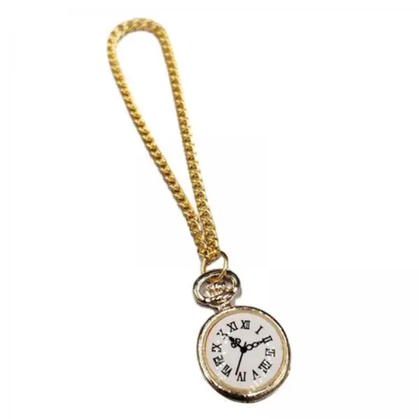 6x 1/6 Scale Figures Pocket Watch with Chain Metal Lightweight Handmade Retro