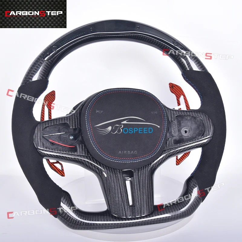 

Car Carbon Fiber Suede Steering Wheel For BMW G20 G30 G42 G05 G06 G08 G80 G82 G87 3/4/5 Series