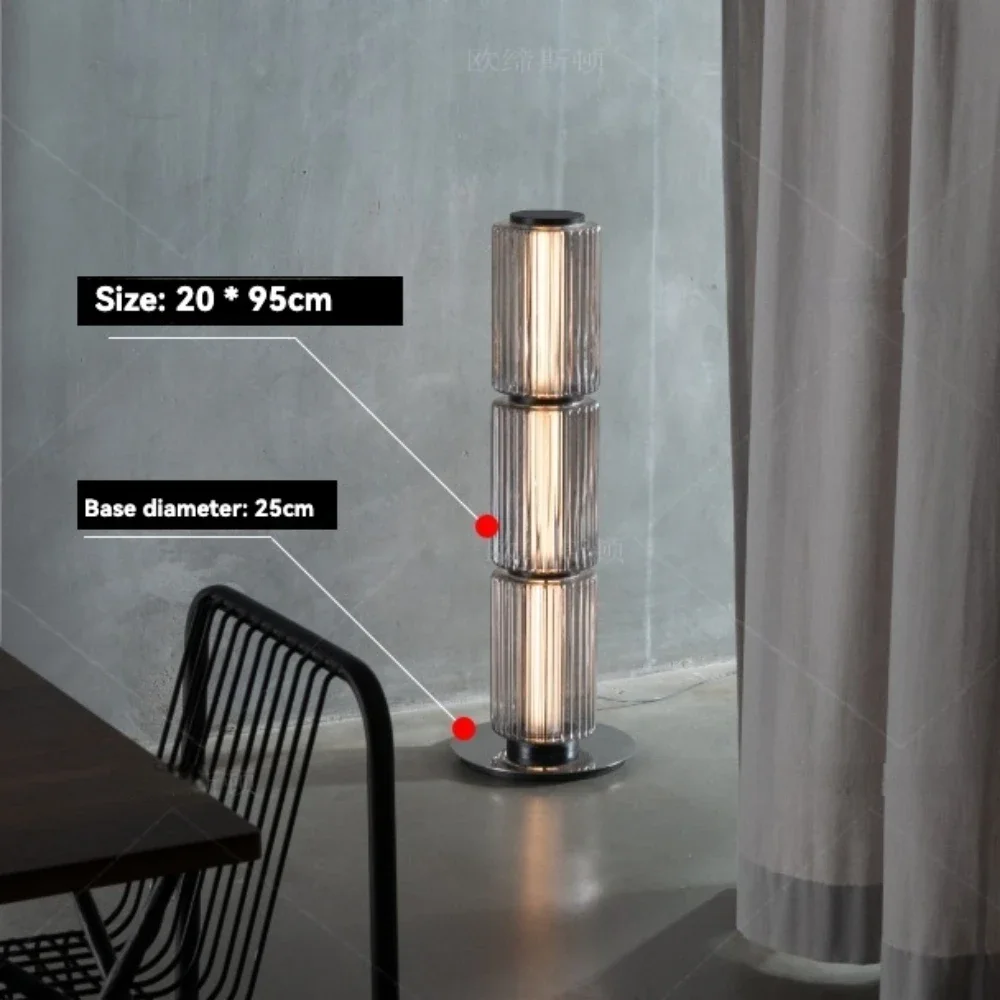 

Modern Italy Designer Floor Lights For Indoor Living Room Bedroom Decor Nordic LED Stand Lighting Smoke White Glass Bright Floor