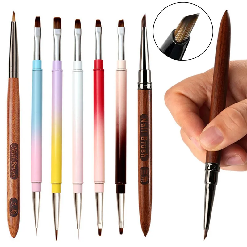 

Double Head Gradient Ramp Triangular Drawing Brush Liner Brush Painting Pen Gel Polish Crystal Nail Art Manicure Tools