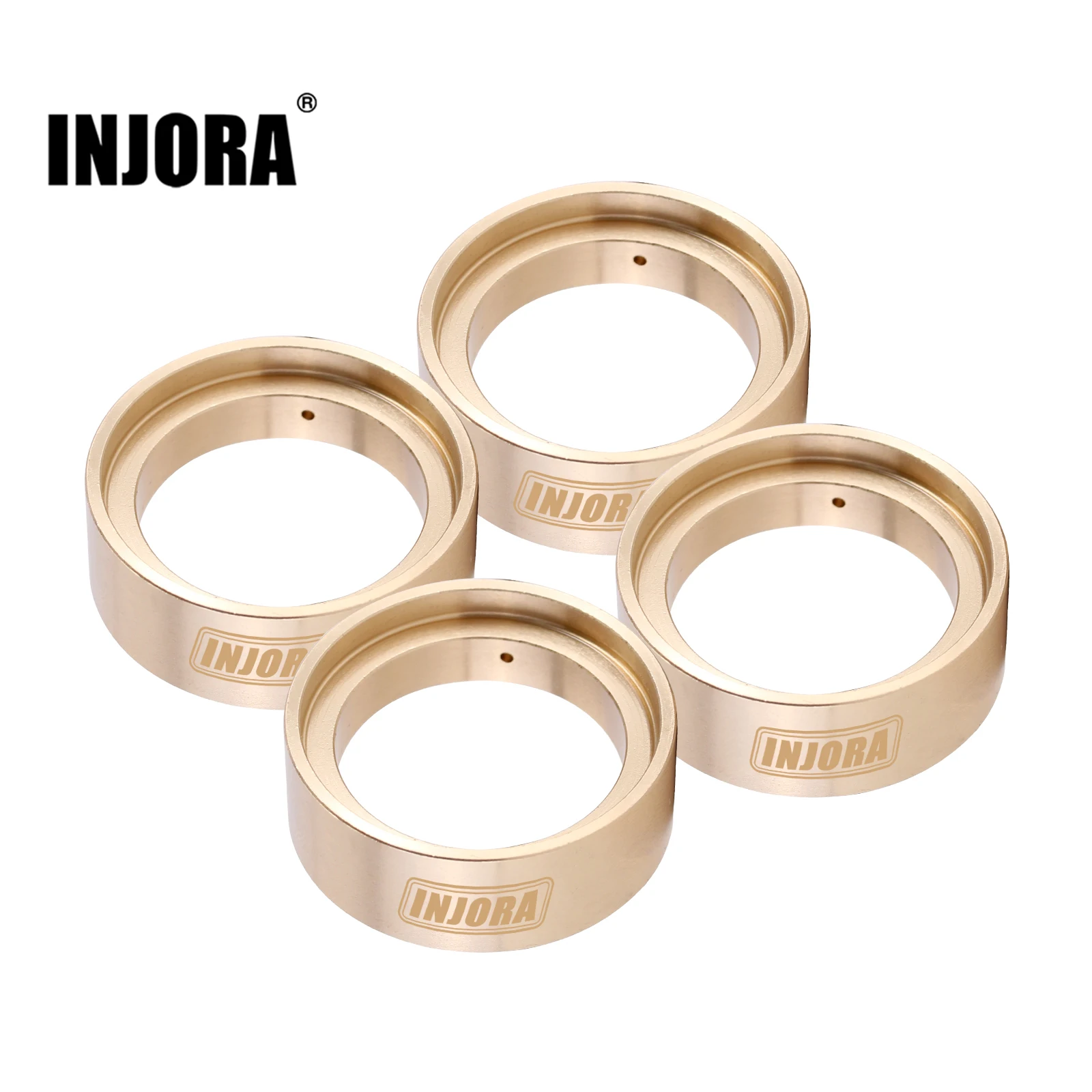 INJORA 29g/pcs Brass Wheel Weights Inner Rings for 1/18 RC Crawler TRX4M Stock Tires (4M-23)