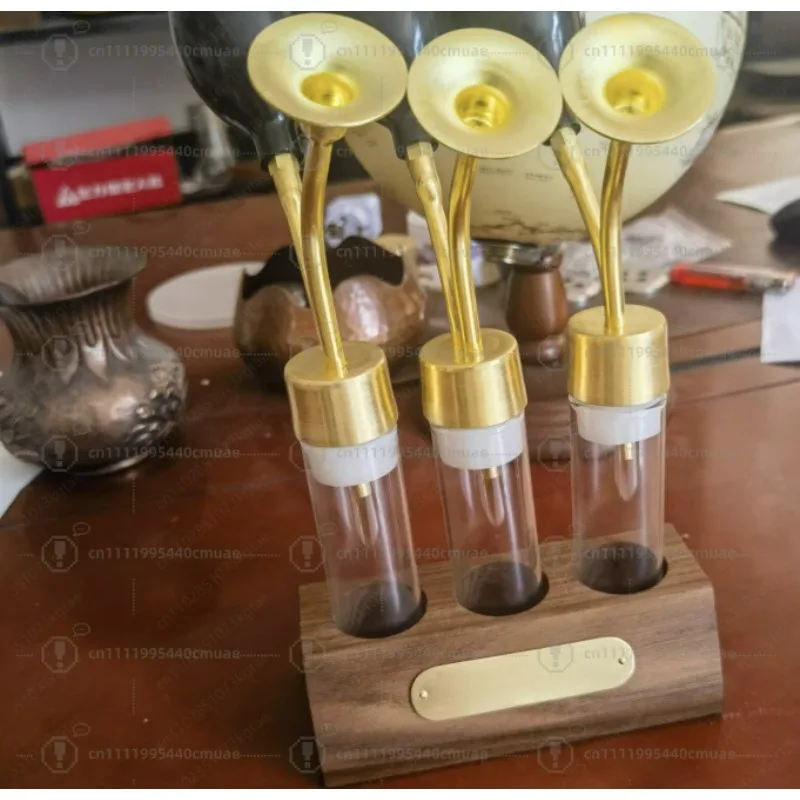 Glass creative custom scent bottle  spa brass scent instrument Baijiu essential oil perfume scent coffee beans