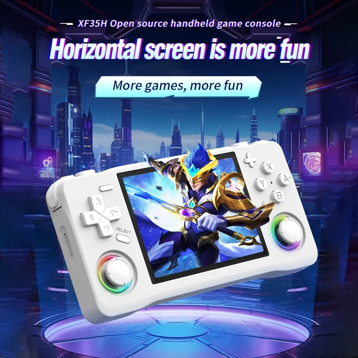 T500C-XF35H Retro Handheld Video Game Console Portable 64G Preloaded Games 3.5 Inch IPS Screen WiFi Linux Pocket Player A HOT
