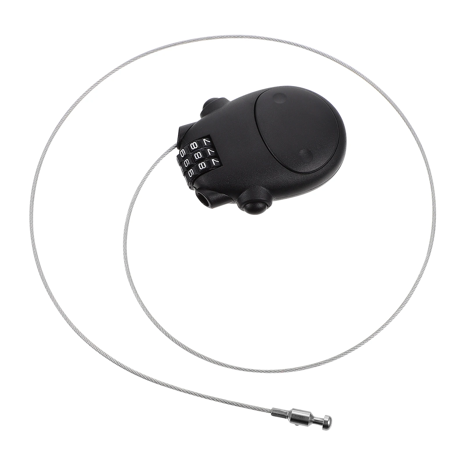 

Bike Lock Cable Anti Theft Motorcycle Password Lock Black Lightweight Steel Cable Waterproof Extendable Durable ABS BikeLock