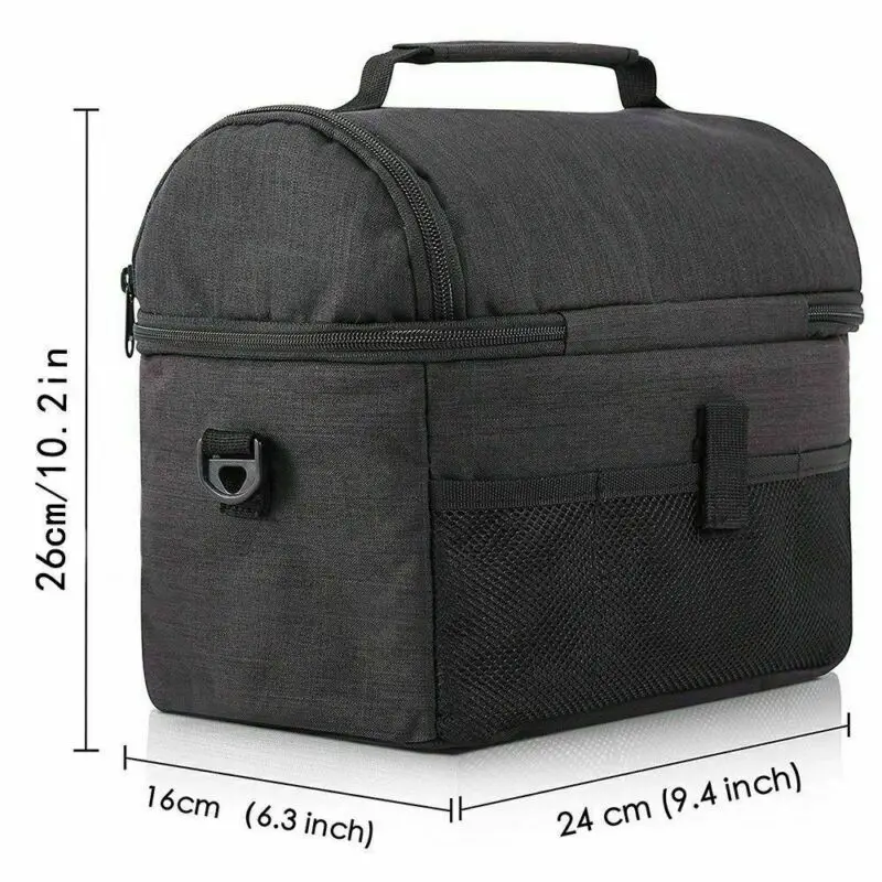 2020 Large Capacity 8L Insulated Lunch Box Men Women Travel Portable Camping Picnic Bag Double-deck Cold Food Cooler Thermal 