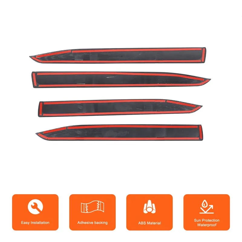 For Honda Pilot 2023-2024 ABS carbon fiber car interior door panel decorative strip sticker car protection accessories 4Pcs