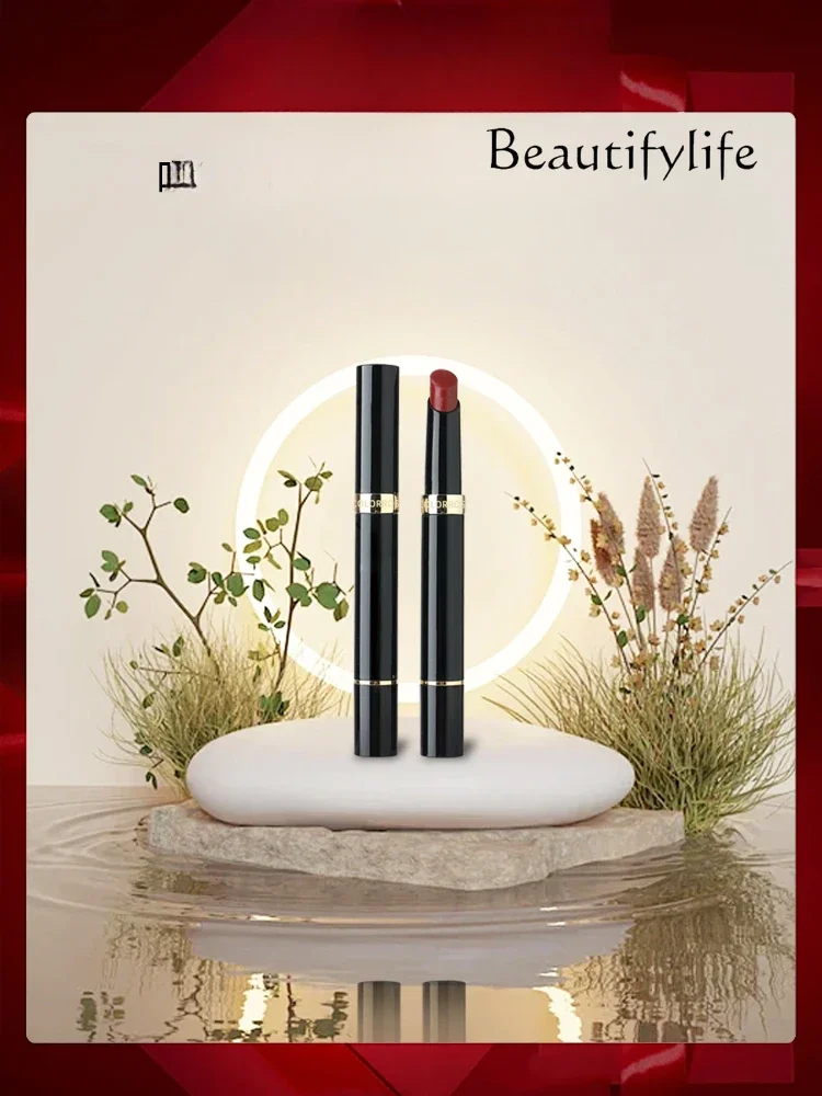 

Exquisite high-end lipstick niche velvet matte moisturizing retro thin tube plain makeup