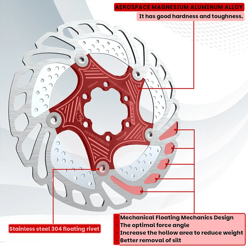 IIIPROバイクフローティングローター140mm自転車ブレーキディスク160mm 180mm 203mm放熱ロードマウンテンバイクディスクブレーキローター