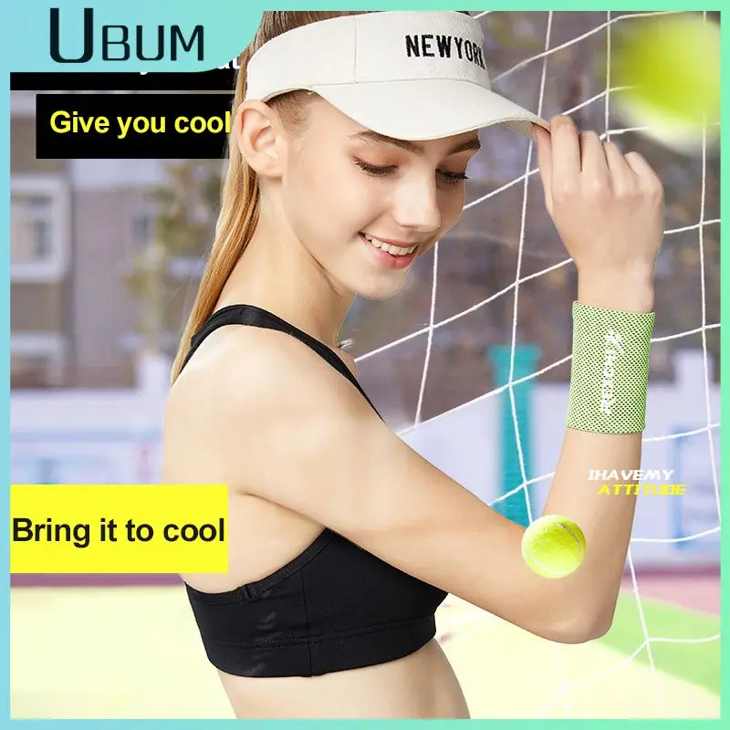 1 Pcs Wrist Sports Wristband Quick-drying Cooling Solid Color SweatBand Adjustable Wrist Support Wristband For Fitness Running