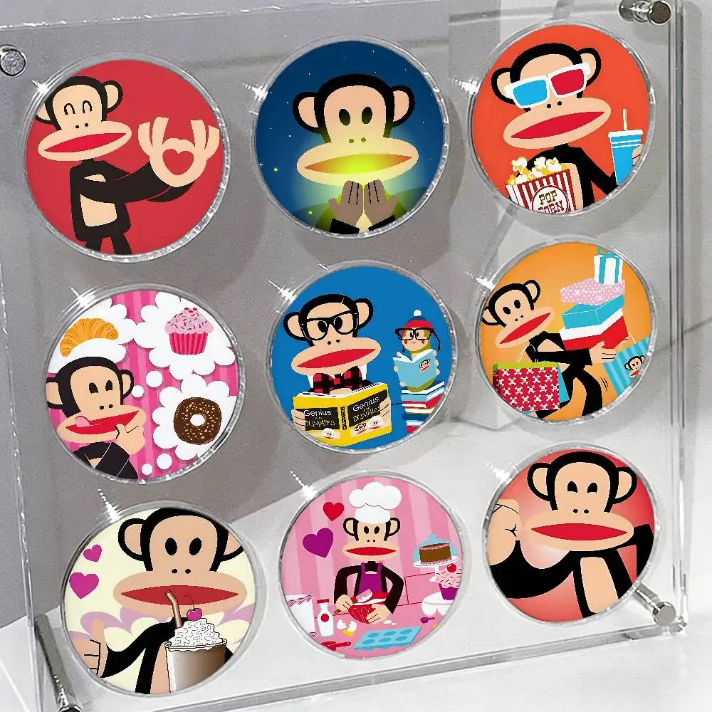 P-Paul Franks Badges Tinplate Soft Button Pin Brooch Metal Badge Custom Jewelry Accessories Hat Bag Lapel