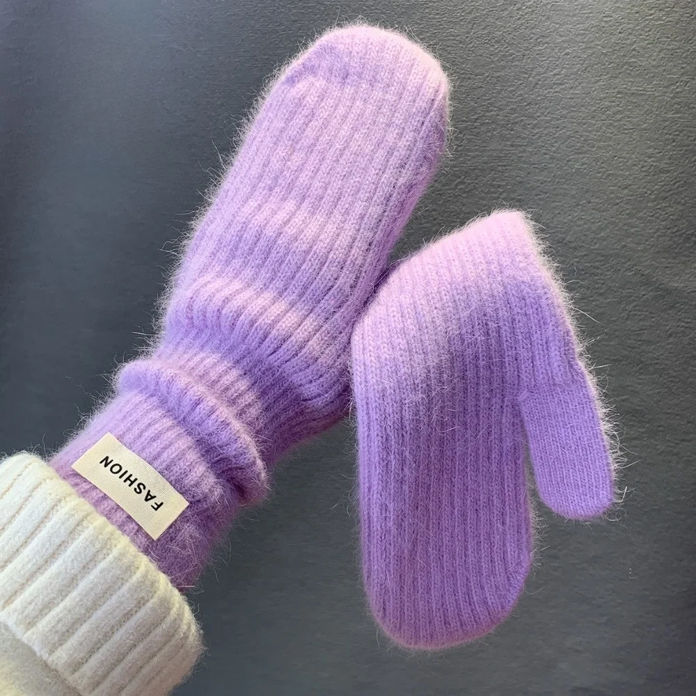 Material Winter Warm Mittens Thick Thermal 1 Pair Pack Cold Weather Gloves Soft Fabric Winter Warmth Warm Women Gloves