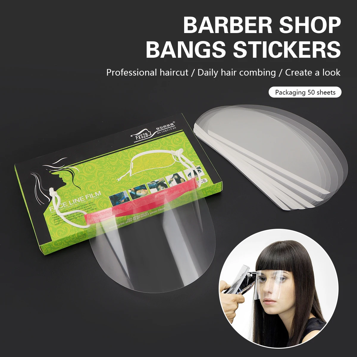 50Pcs Disposable Face Shields Barber Wash Face Makeup Shower Visors Masks for Hairspray Salon Tools Hairdressing Supplies