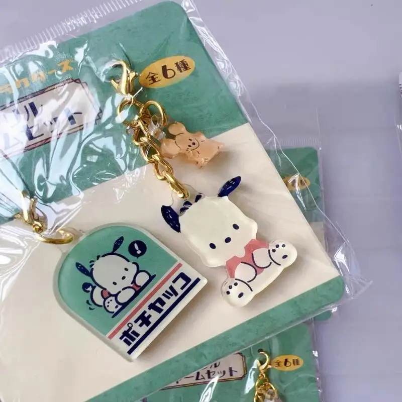 Sanrio acryl rits pull sleutelhanger Hello Kitty My Melody kreeft sleutelhanger actiefiguren sleutelhanger kerst verjaardagscadeaus