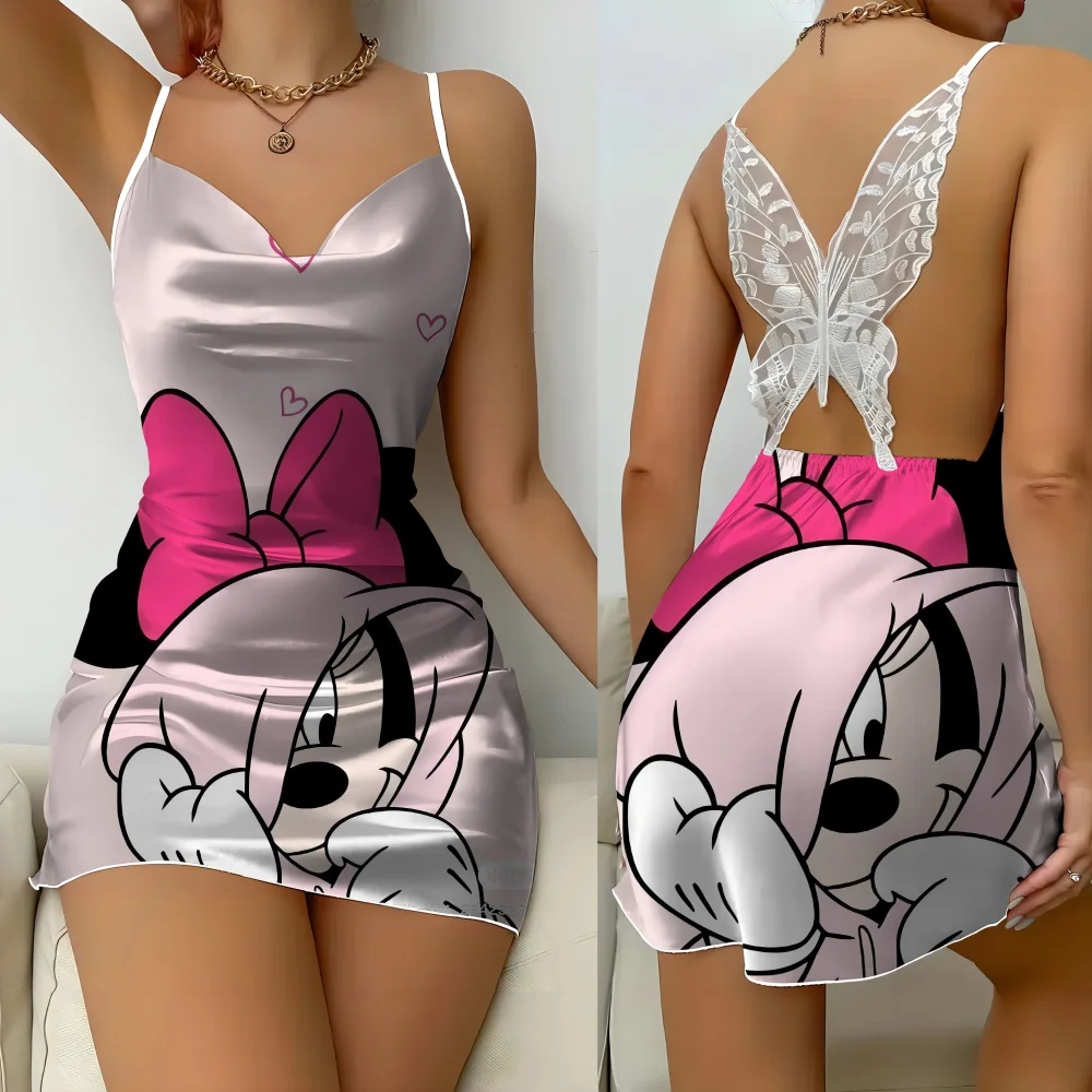 Fashion Sexy Nightwear for Women New Summer Female Sleepwear Cartoon Pattern Comfortable Women's Sleeping Dress Free Shipping