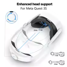 Correa de cabeza ajustable para Oculus Quest 3, soporte mejorado, banda para la cabeza cómoda ABS + correa para la cabeza de esponja para accesorios Meta Quest 3/3S