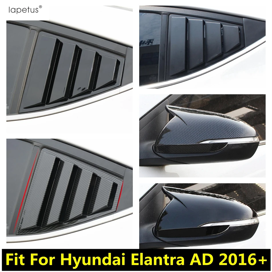 

Car Rear Window Shutter Sunshade / Door Rear View Mirror Shell Cap Decor Cover Trim Accessories For Hyundai Elantra AD 2016-2020